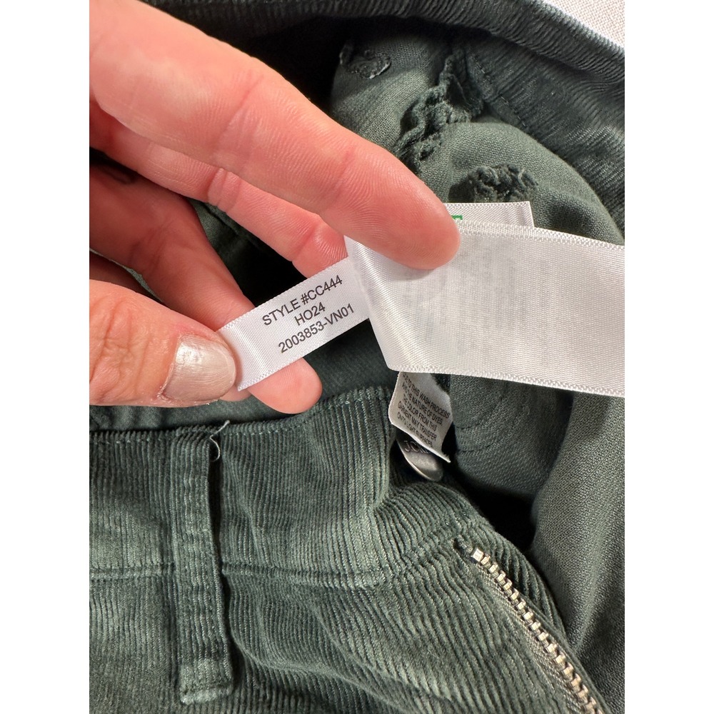 J.Crew Green Corduroy Wide Leg Patch Pocket Pants Womens 29 - Picture 6 of 8